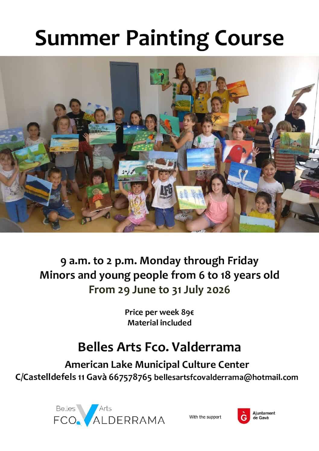 Summer Painting Course poster, Gavà 2026
